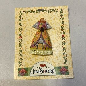 Jim Shore Designs Pin Brooch Angel Farmhouse Colorful Brand New NWT